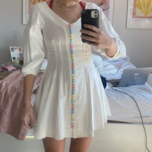 Olivia Rubin colorful button mini dress
